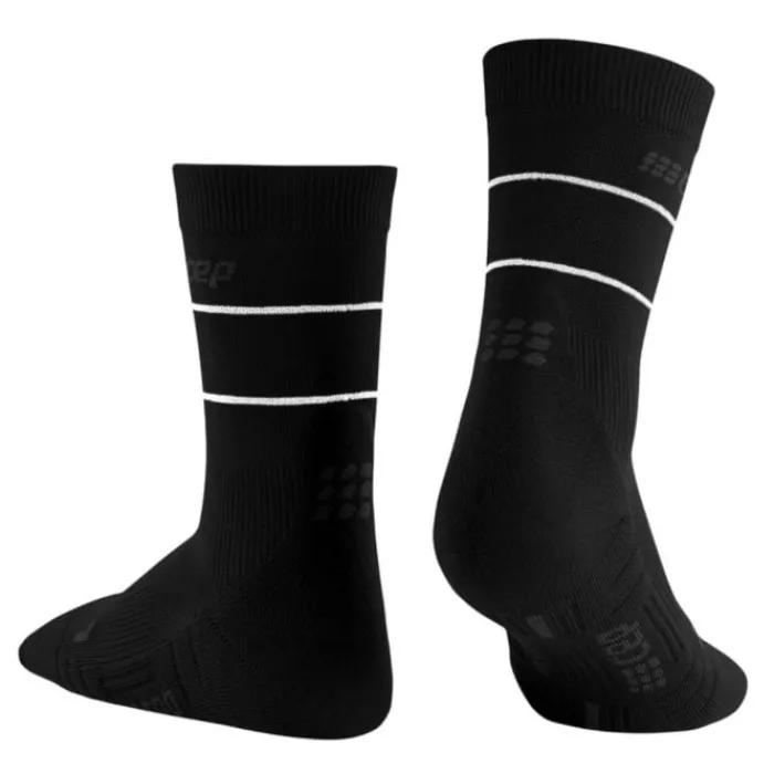 CEP Socks | Running Socks^Reflective Mid-Cut Socks Black