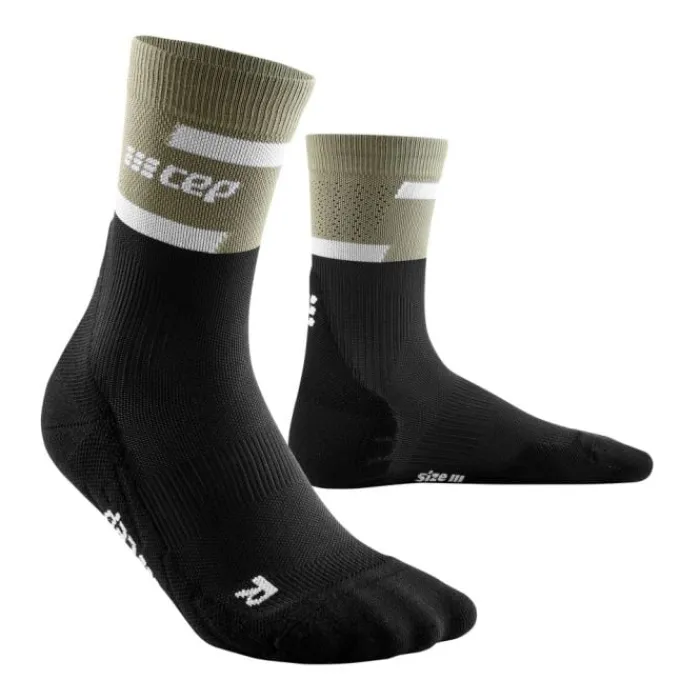 CEP Socks | Running Socks^The Run Compression Socks Mid Cut Black