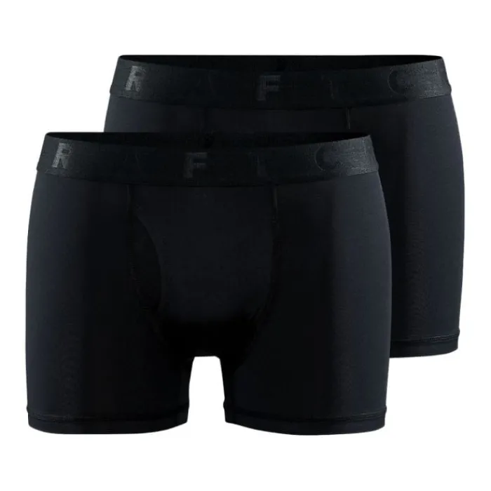 Craft Running Underwear^Core Dry Boxer 3" 2-Pack Black