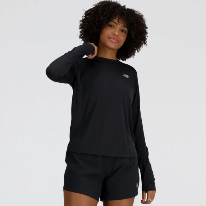 New Balance Running Tops & T-shirts^Athletics Long Sleeve Black