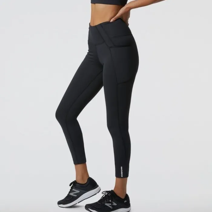 New Balance Running Leggings & Pants^Shape Shield 7/8 High Rise Pocket Tight Black