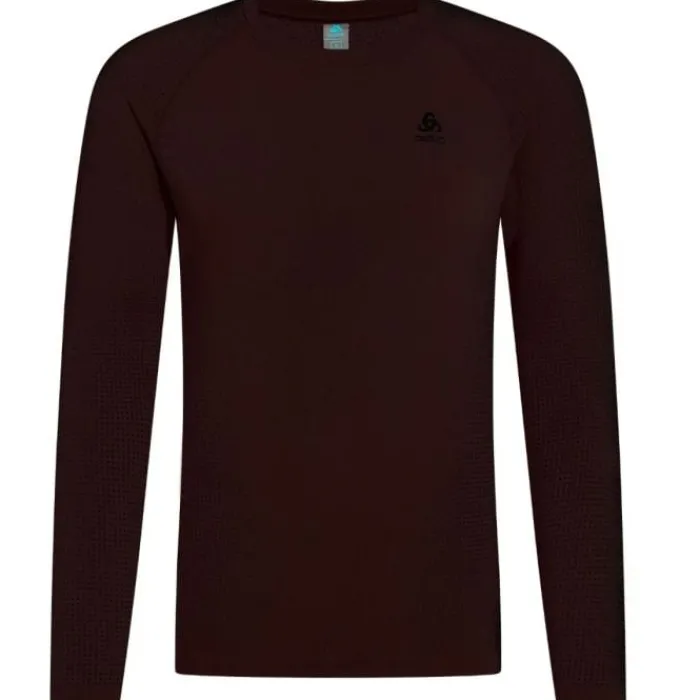 Odlo Running Tops & T-shirts^Performance Warm Eco BL Top Crew Neck L/S Brown