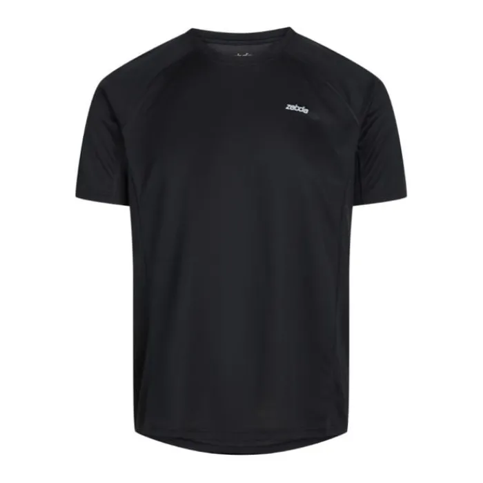 Zebdia Running Tops & T-shirts^Chest Print Sports SS Tee Black
